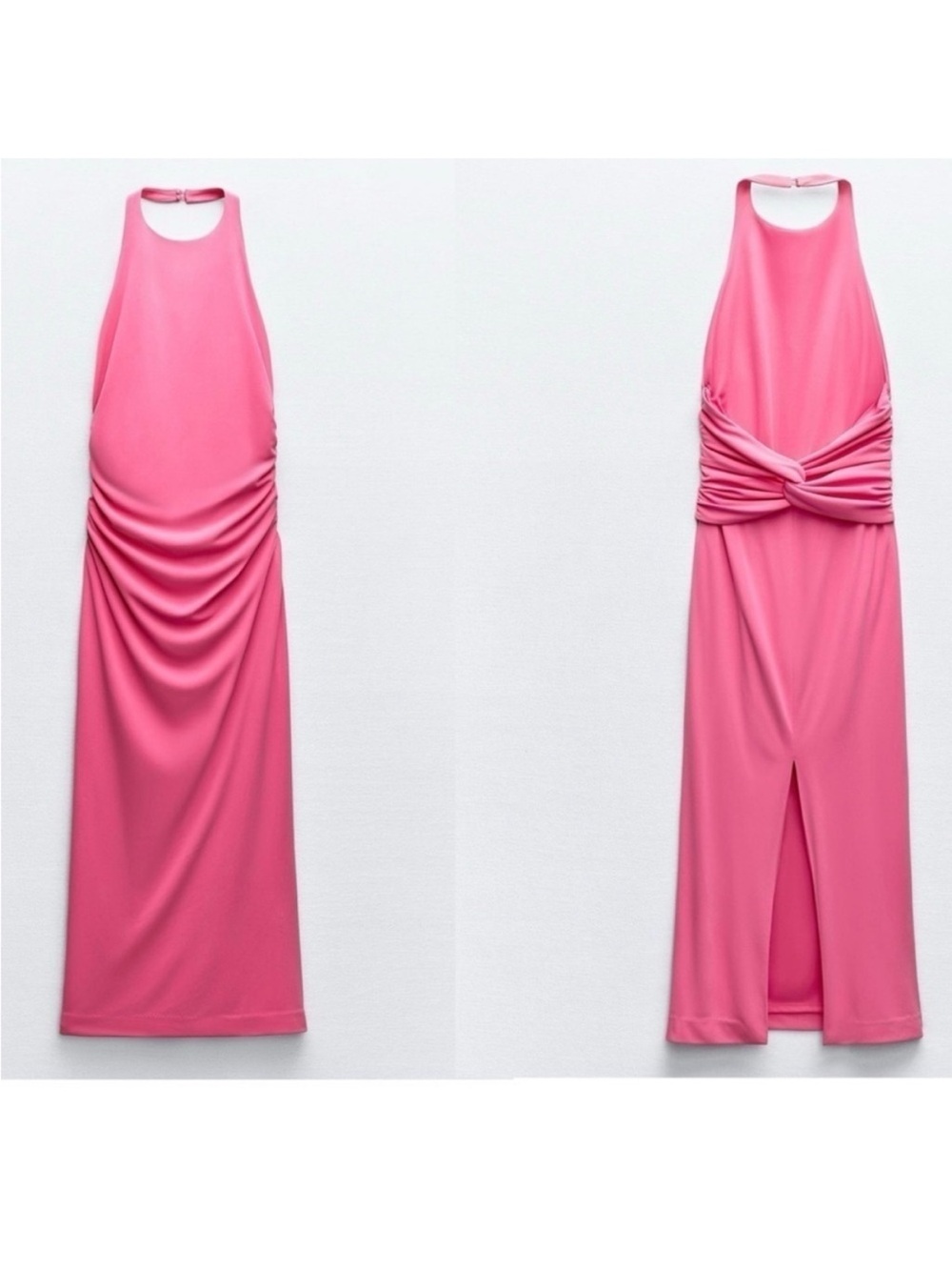 Zara Pink Halter Dress - Size M